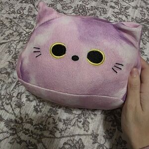 Adorable Plush Cat Toy - Pink and White